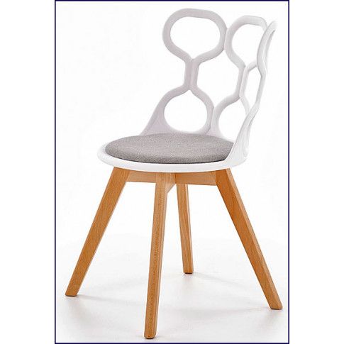 Zdjęcie nowoczesne białe krzesło do stołu Carter - sklep Edinos.pl