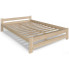 Minimalistyczne łóżko z drewna sosnowego 140x200 - Difo 3X