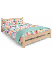 Drewniane łóżko w stylu skandynawskim 120x200 - Logis 3X w sklepie Edinos.pl