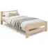 Drewniane pojedyncze łóżko sosnowe ze stelażem 100x200 - Logis 3X