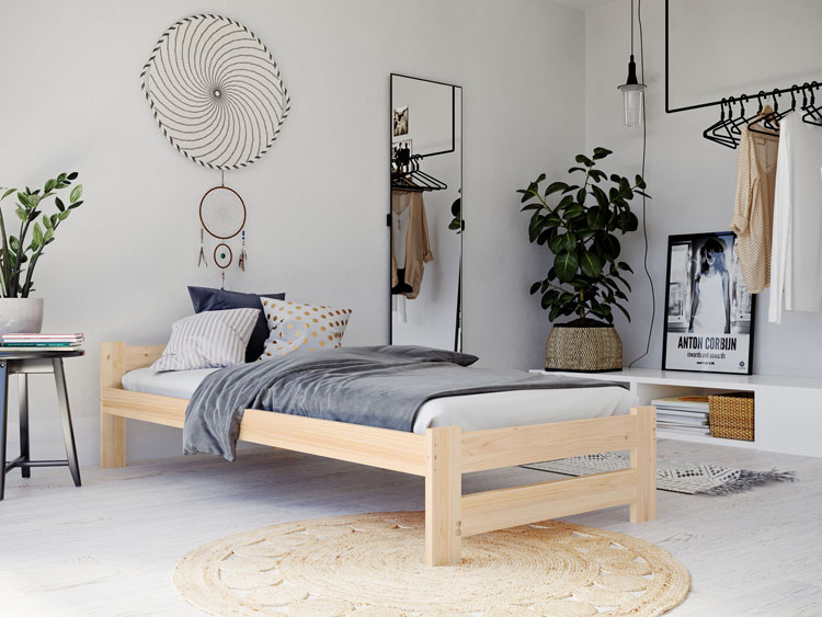 Pojedyncze łóżko z materacem do sypialni Difo 3X