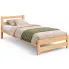 Jednoosobowe łóżko drewniane w stylu skandynawskim 90x200 - Logis 3X