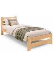 Skandynawskie pojedyncze łóżko sosnowe 80x200 - Logis 3X w sklepie Edinos.pl