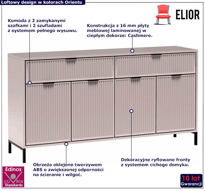 Nowoczesna komoda do salonu Tardes 3X