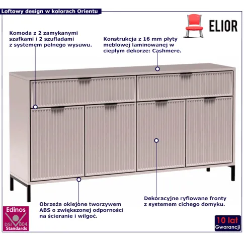 Komoda w dekorze cashmere Indra 3X