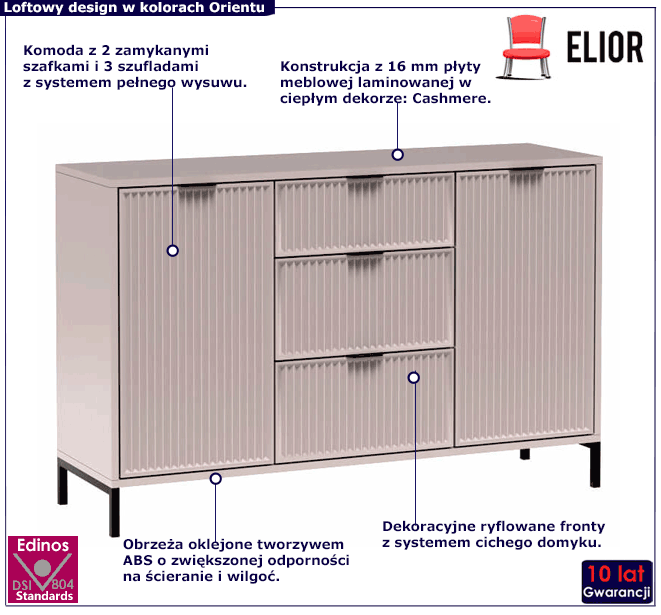 Nowoczesna komoda do salonu Indra 4X