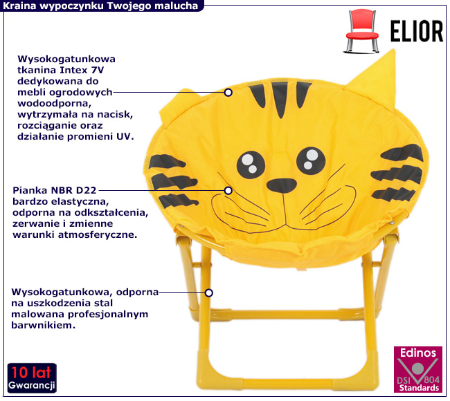 Krzesełko z motywem kotka Atans