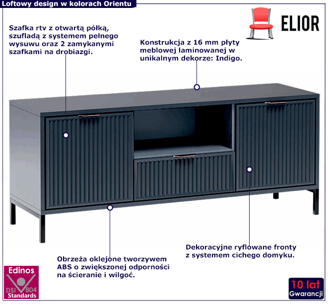 Nowoczesna szafka rtv do salonu Indra 5X