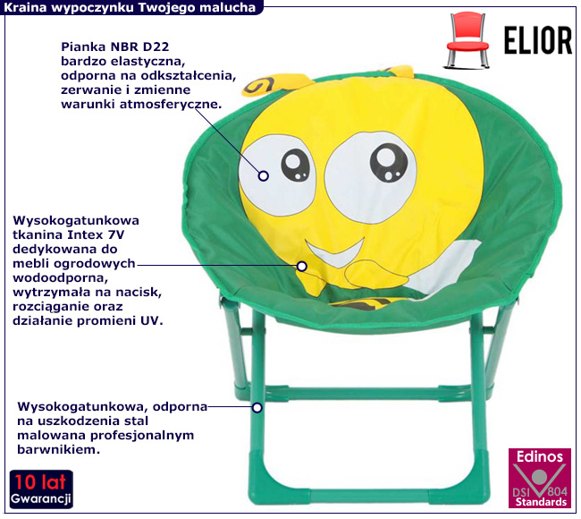 Zielony krzesełko dziecięce Atans