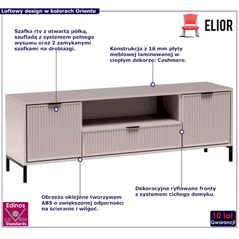 Szfka rtv w dekorze cahmere Indra 6X