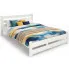 Białe podwójne łóżko drewniane ze stelażem 180x200 - Berti 3X