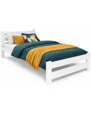 Białe pojedyncze łóżko w stylu skandynawskim 100x200 - Berti 3X w sklepie Edinos.pl