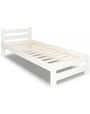 Białe drewniane łóżko jednoosobowe 80x200 - Zinos 3X w sklepie Edinos.pl