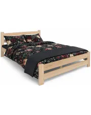 Drewniane łóżko w stylu skandynawskim 120x200 - Berti 3X w sklepie Edinos.pl