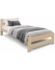Minimalistyczne sosnowe łóżko 100x200 - Berti 3X w sklepie Edinos.pl