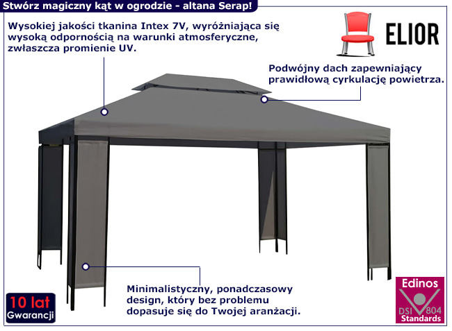 Altana ogrodowa Serap kolorze antracyt