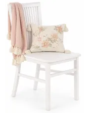 Białe krzesło drewniane w stylu klasycznym - Kensa 3X w sklepie Edinos.pl