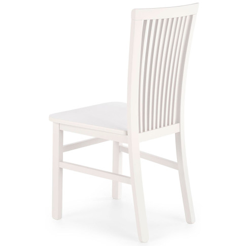 biale krzeslo z oparciem z pionowych listewek mako 3x