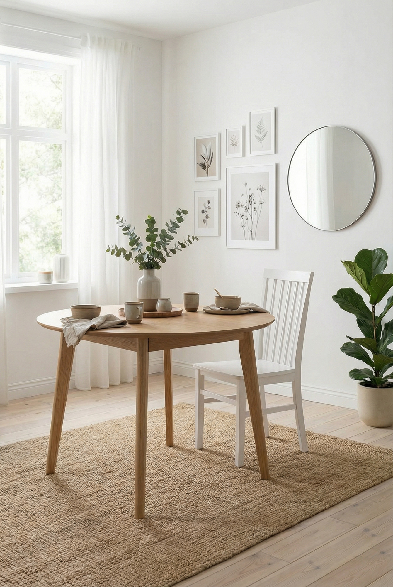 Wnętrze z białym krzesłem Kensa 3X