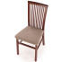 drewniane krzesło do jadalni ciemny orzech tapicerowane Mako 4X