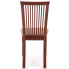 drewniane krzesło do stołu klasycznego tapicerowane ciemny orzech Mako 4X