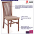 infografika krzesła drewnianego z tapicerowanym siedziskiem ciemny orzech Mako 4X