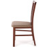 klasyczne krzesło drewniane z miękkim siedziskiem ciemny orzech Mako 4X