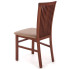 orzechowe krzesło tapicerowane drewniane do jadalni Mako 4X