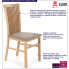 infografika krzesła drewnianego z tapicerowanym siedziskiem dąb artisan Mako 4X