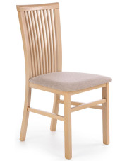 Drewniane krzesło kuchenne tapicerowane dąb sonoma - Mako 4X w sklepie Edinos.pl