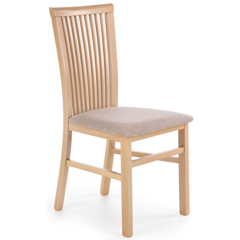 drewniane krzesło z tapicerowanym siedziskiem sonoma do kuchni klasycznej Mako 4X