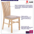 infografika krzesła drewnianego z tapicerowanym siedziskiem dąb sonoma Mako 4X
