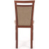 drewniane krzeslo tapicerowane do stolu klasycznego mako 5x ciemny orzech
