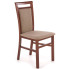 Klasyczne krzesło tapicerowane do jadalni ciemny orzech - Mako 5X