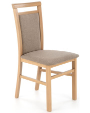 Krzesło drewniane tapicerowane dąb artisan - Mako 5X w sklepie Edinos.pl