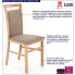 infografika krzesła drewnianego tapicerowanego klasycznego Mako 5X dąb artisan