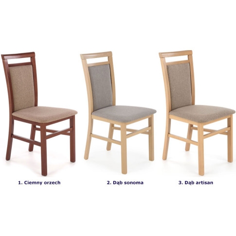 kolory klasycznego drewnianego krzesła tapicerowanego do stołu Mako 5X