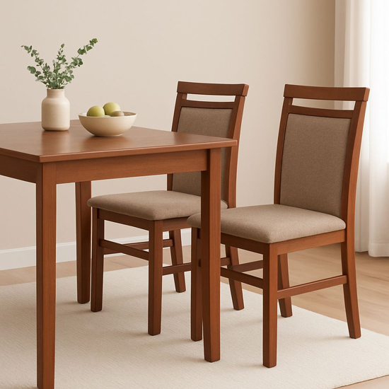 Wizualizacja krzeseł Mako 5x orzech