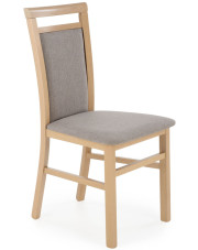 Klasyczne krzesło drewniane dąb sonoma - Mako 5X w sklepie Edinos.pl