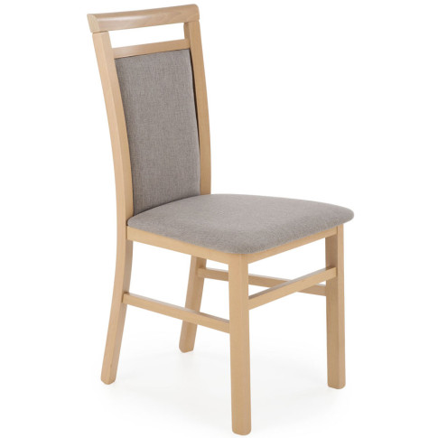 drewniane klasyczne krzesło tapicerowane dąb sonoma Mako 5x