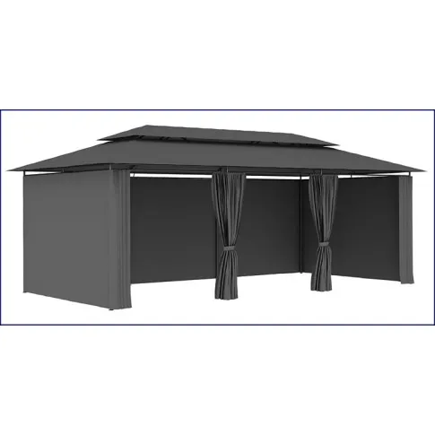 Altana z zasłonami Mavik kolor antracyt