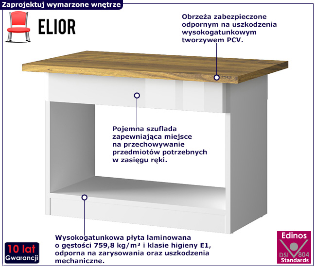 Biała nowoczesna ława Rafosa 8X