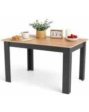 Nowoczesny stół do salonu dąb craft + czarny - Silio 4X w sklepie Edinos.pl