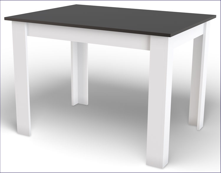Nowoczesny stół kuchenny czarno- biały Silio 4X