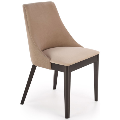 beżowe krzesło nowoczesne drewniane tapicerowane Jago