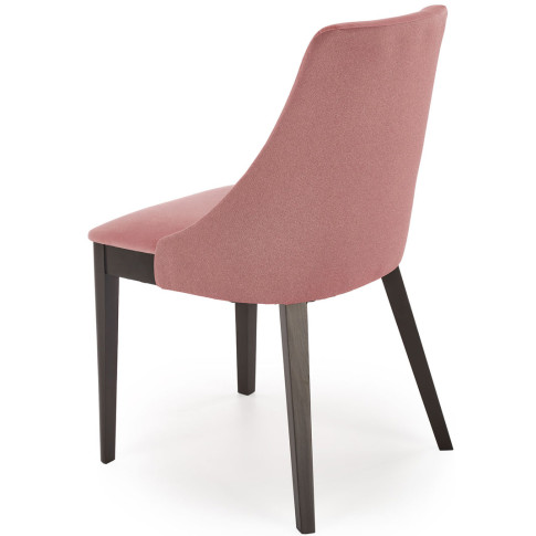 różowe krzesło tapicerowane drewniane do salonu Jago