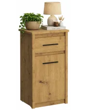 Wąska klasyczna komoda dąb artisan - Toreso 5X w sklepie Edinos.pl