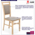infografika drewnianego krzesła tapicerowanego Maso