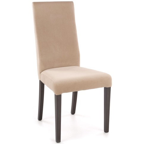 beżowe krzesło tapicerowane drewniane Ulto