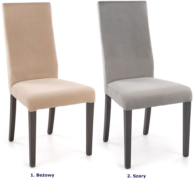 Kolory nowoczesnego eleganckiego krzesła tapicerowanego do stołu Ulto